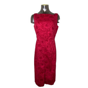 EXPRESS Stretch Women’s Fuchsia Floral Midi Dress Size 13/14